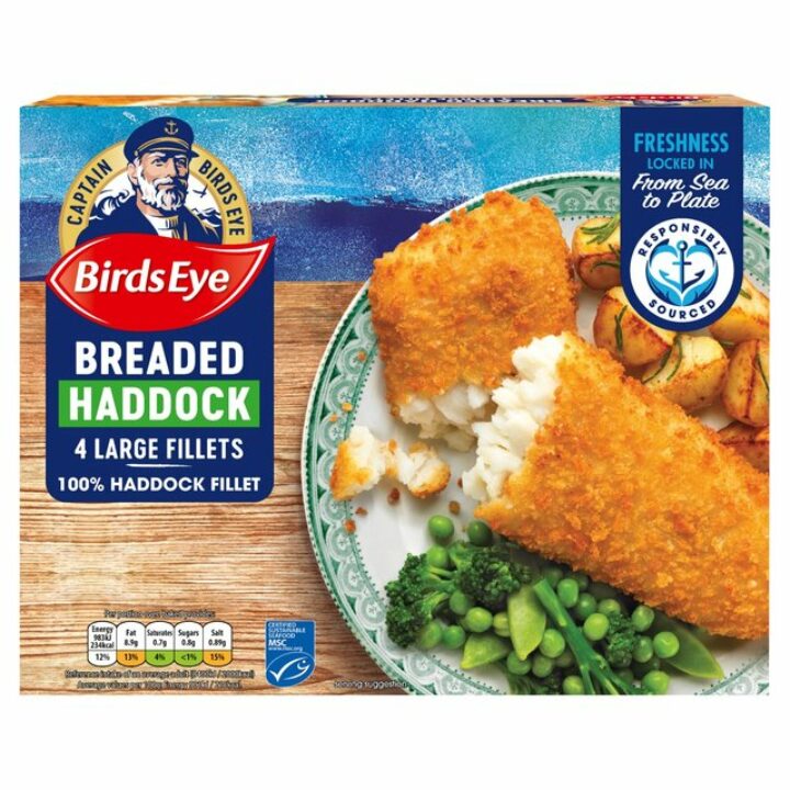 Birds Eye 4 Breaded Haddock Fish Fillets